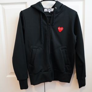 Comme Des Garçons PLAY embroidered heart hoodie